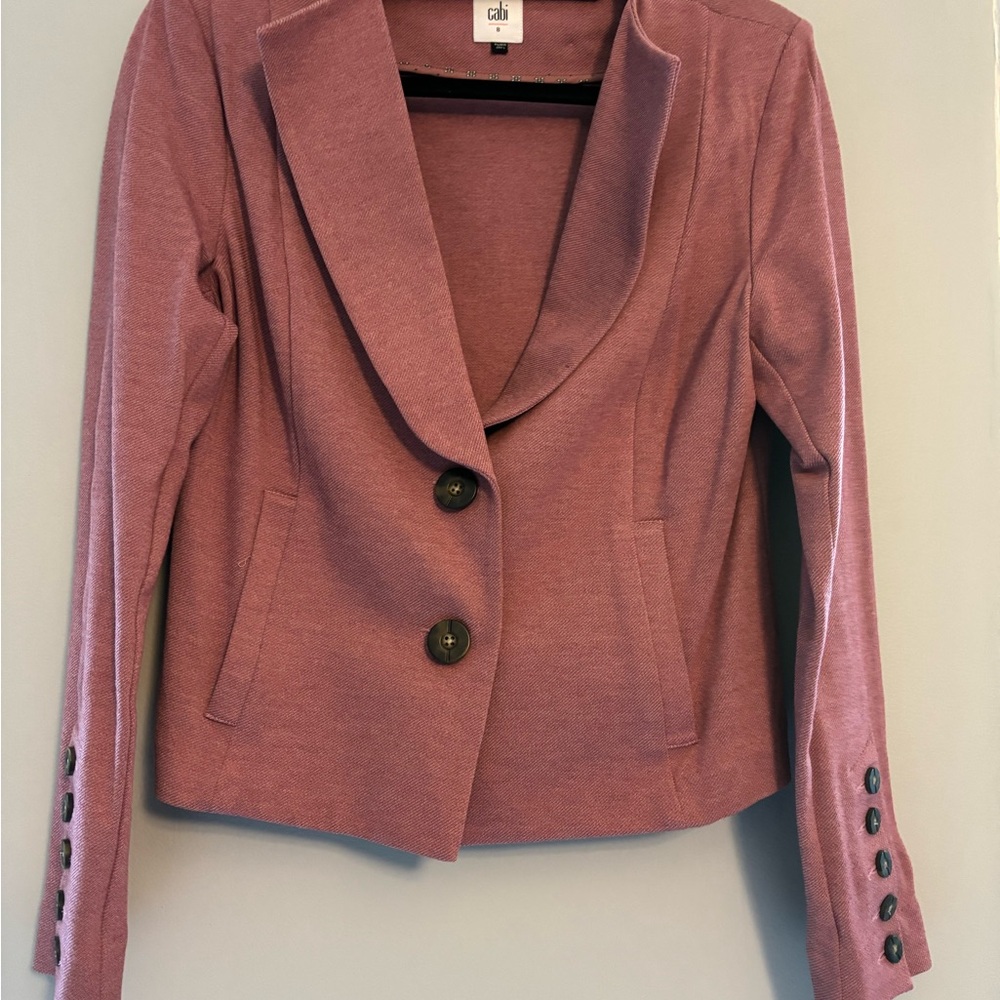 CAbi Dusty Rose Blazer with Button Details